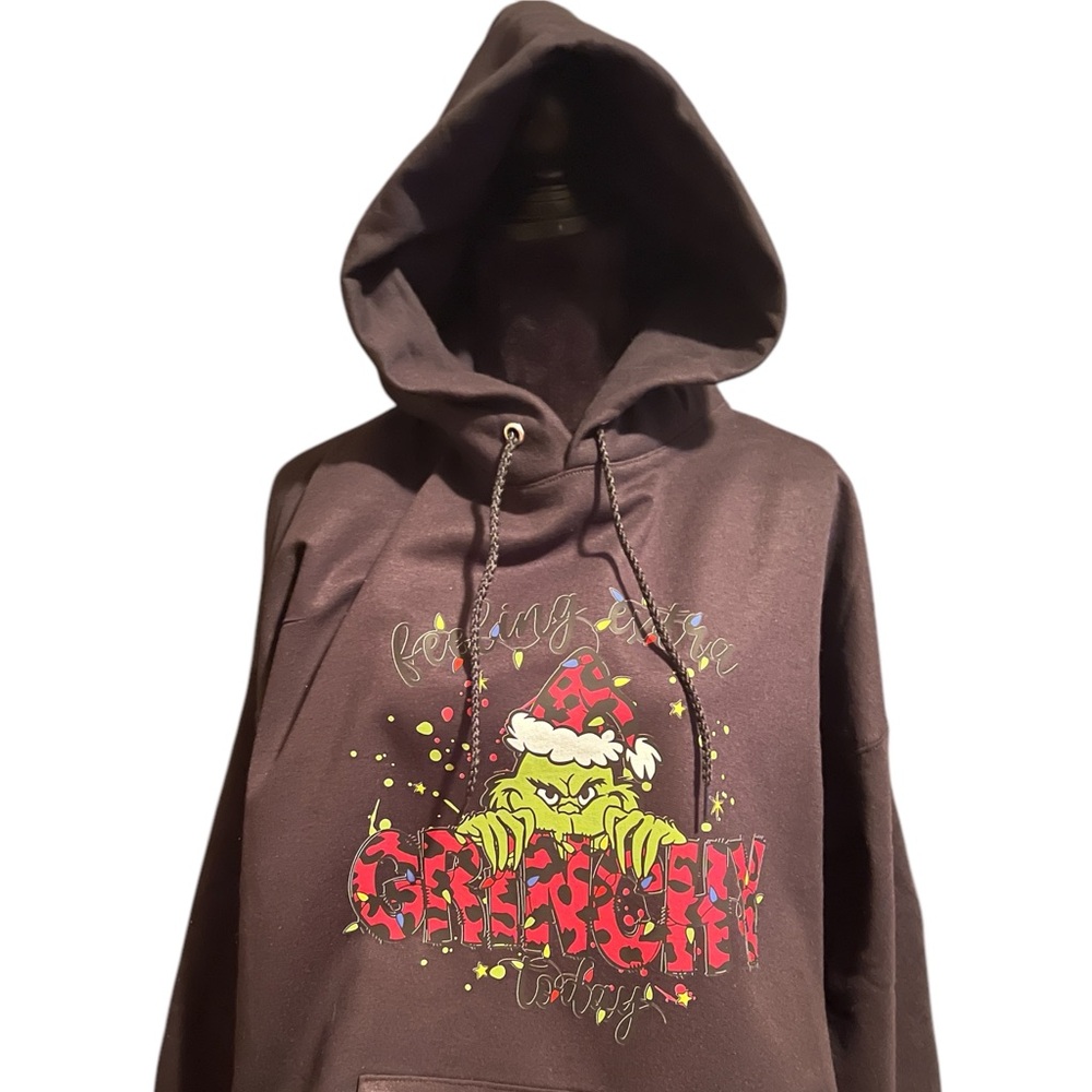 Black hoodie feeling extra Grinchy!